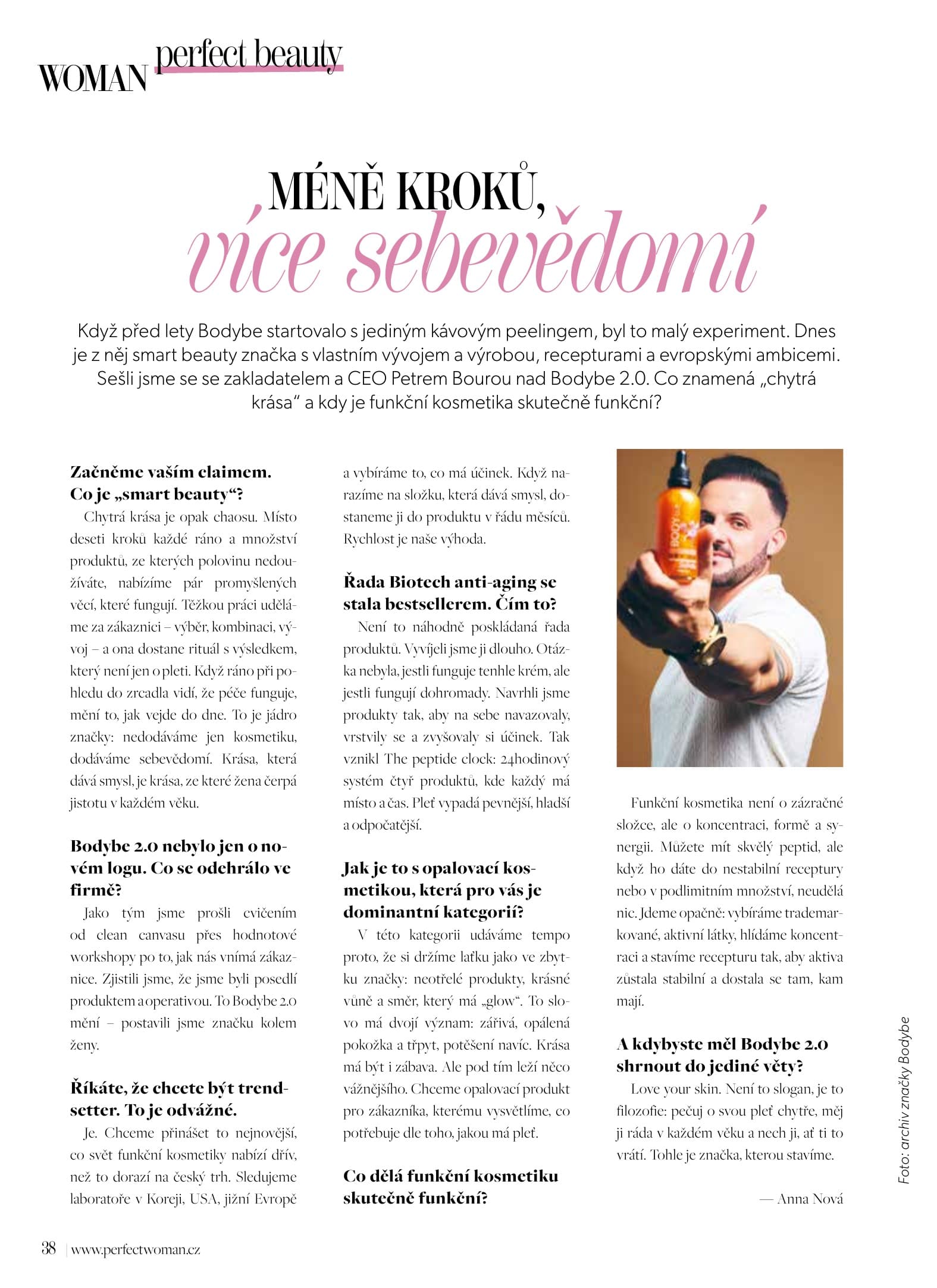 Celostránkový rozhovor s Petrem Bourou v magazínu Perfect Woman